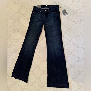 7 For All Mankind Jeans Flare Leg Trouser Dojo Size 26 Color: Blue